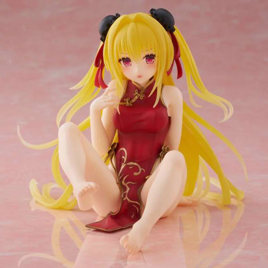 Figurine Golden Darkness Chinese Dress Desktop Cute Fig